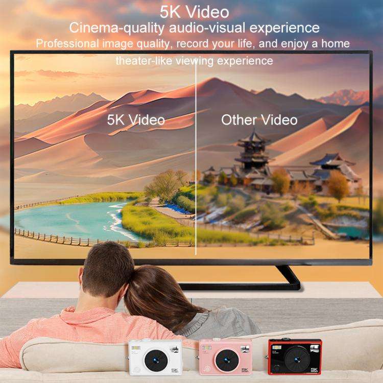 5K Digital Camera WiFi 72MP Dual Lens Auto Focus 18X Digital Zoom Student Color Filters CCD Beaut...