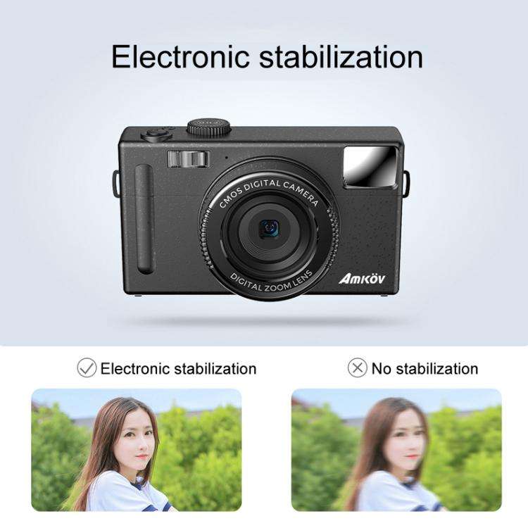 AMKOV CD-R1 24MP HD Pixel Shooting Student Camera 1080P Video Recording CCD Photo Video HD Camera...