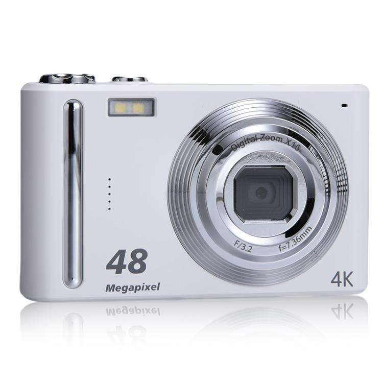 DC03H 2.4-Inch 16X Digital Zoom Electronic Image Stabilization 4K HD Digital Camera(White)