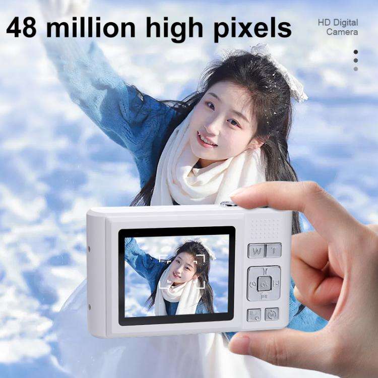 DC03H 2.4-Inch 16X Digital Zoom Electronic Image Stabilization 4K HD Digital Camera(White)