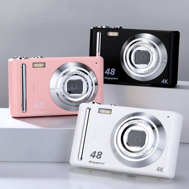 DC03H 2.4-Inch 16X Digital Zoom Electronic Image Stabilization 4K HD Digital Camera(White)
