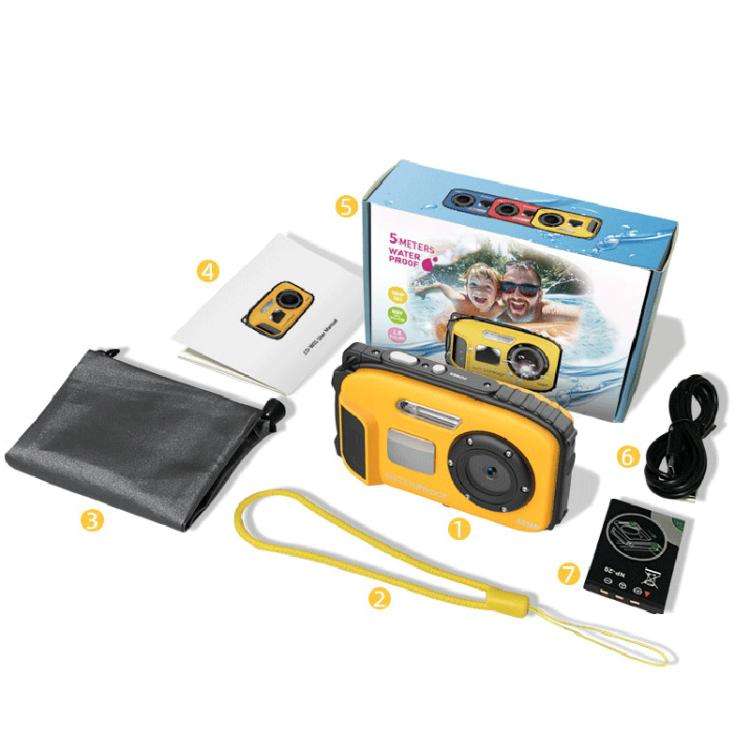 IP68 5m Waterproof Sports Digital Camera Kids Student DV Camera(Blue)
