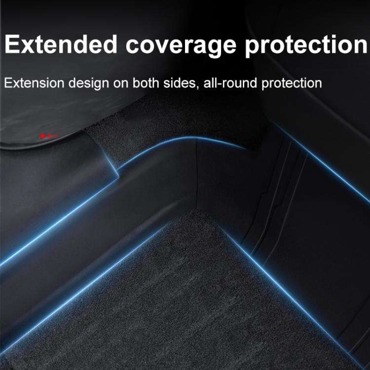 For Tesla Model Y Rear Seat One-Piece Full-Cover Anti-Kick Pads Guard Pad Decoration(4pcs /Set)