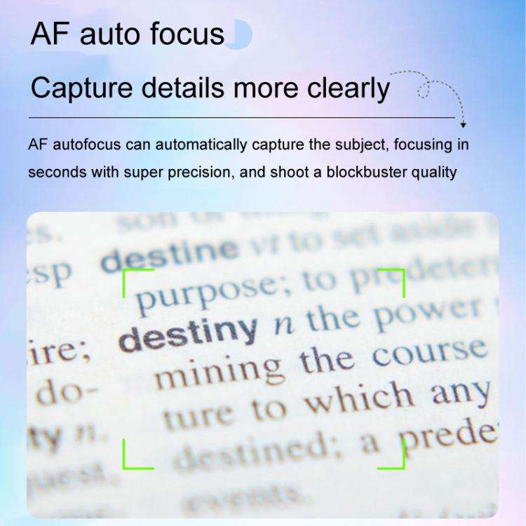 4K HD 3.0-Inch IPS Screen Autofocus HD Digital Camera Student DV Camera SLR(White)