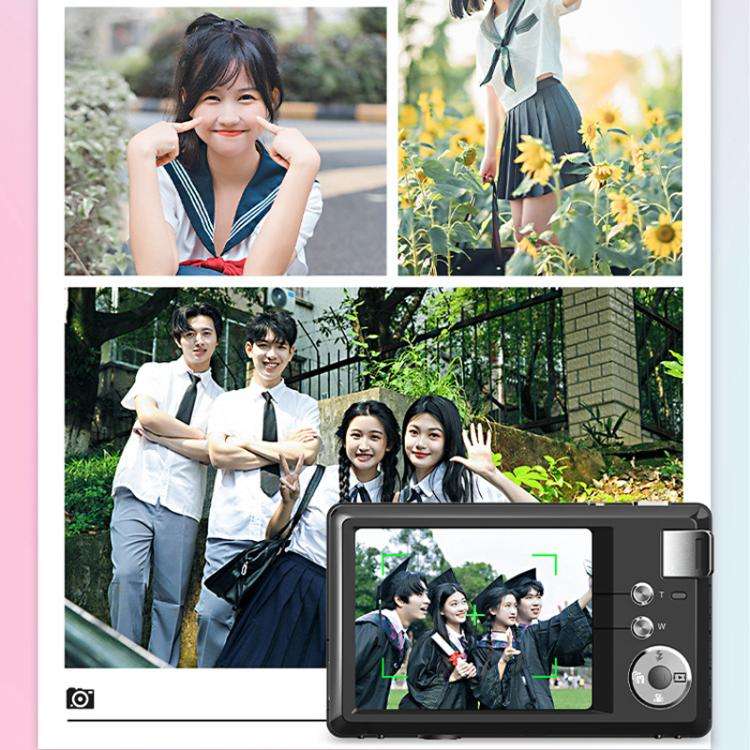 4K HD 3.0-Inch IPS Screen Autofocus HD Digital Camera Student DV Camera SLR(White)