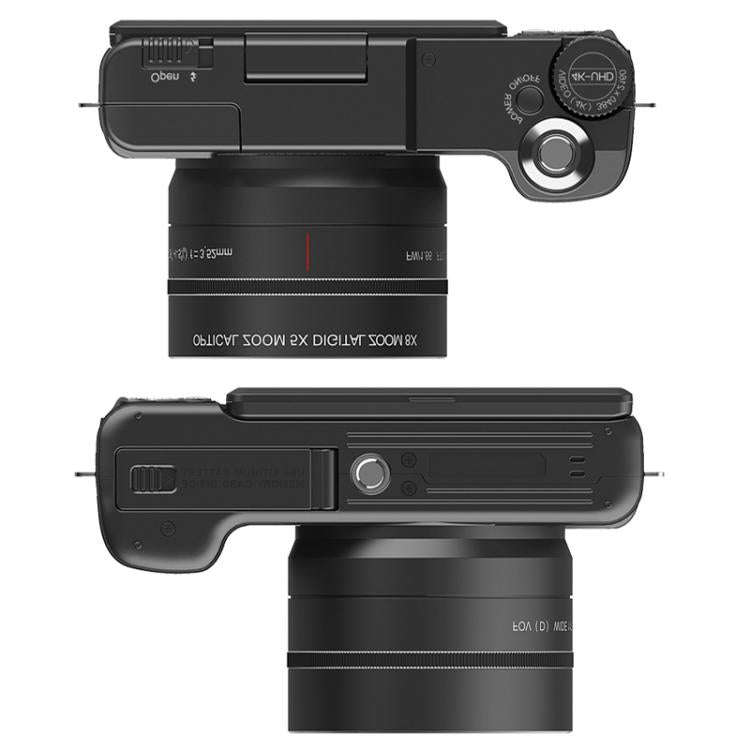 Micro SLR 5X Optical Zoom / 8X Digital Zoom Digital Camera 48MP HD Shooting VCR Photo Camera(Black)