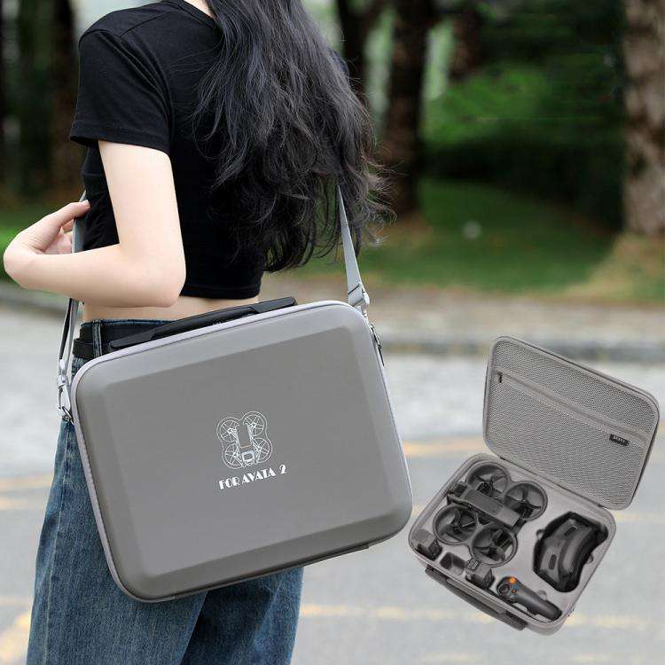 For DJI Avata 2 BKANO Portable Storage Bag Shoulder Crossbody Bag(Gray)