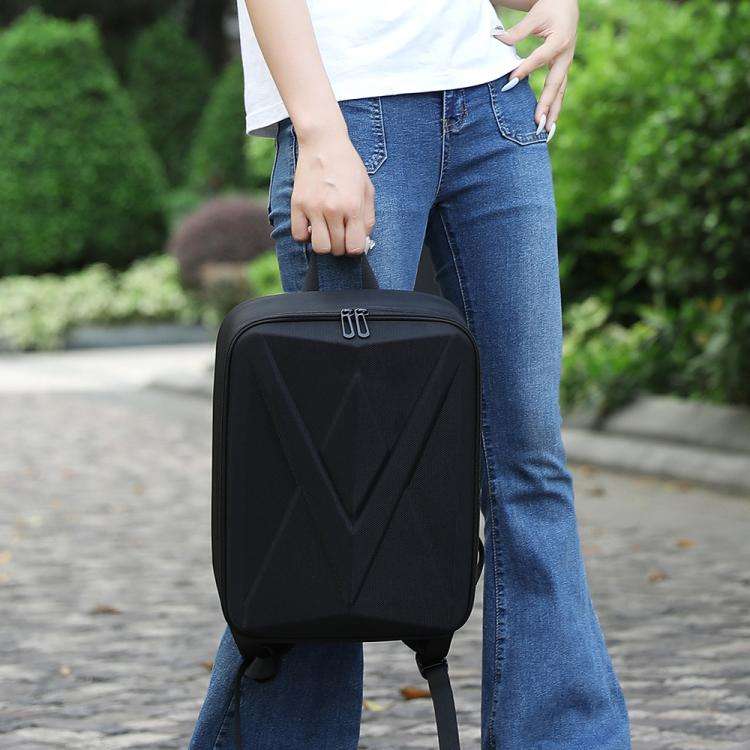 For DJI Air 3 / 3S BKANO AS3-013 Portable Shoulder Bag Hard-shell Storage Backpack(Black)