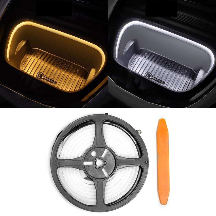 For Tesla Model 3 / Y Front Trunk Atmosphere Decorative Lights Welcome Light Bar(Warm Light)