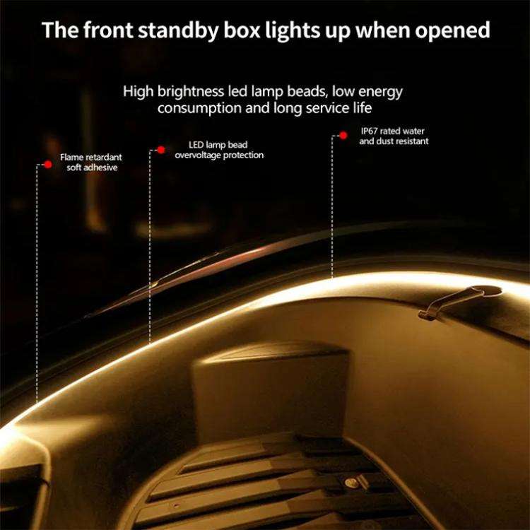 For Tesla Model 3 / Y Front Trunk Atmosphere Decorative Lights Welcome Light Bar(Warm Light)