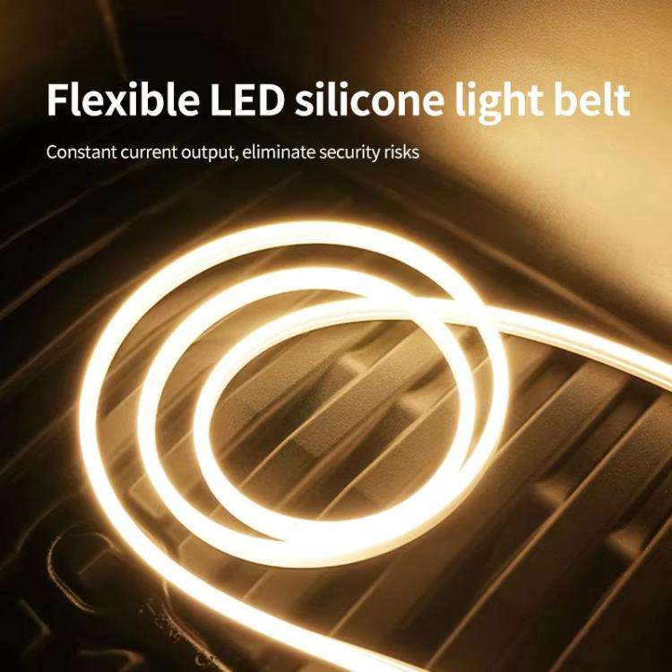 For Tesla Model 3 / Y Front Trunk Atmosphere Decorative Lights Welcome Light Bar(Warm Light)