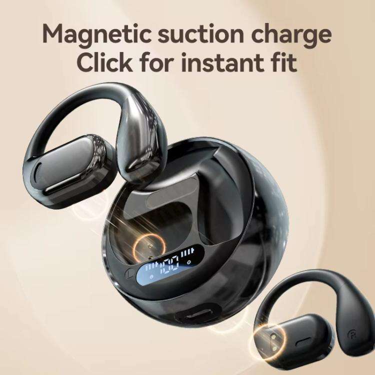 M76 Intelligent AI Translation On-Ear Digital Display Bluetooth Earphone(Skin Color)