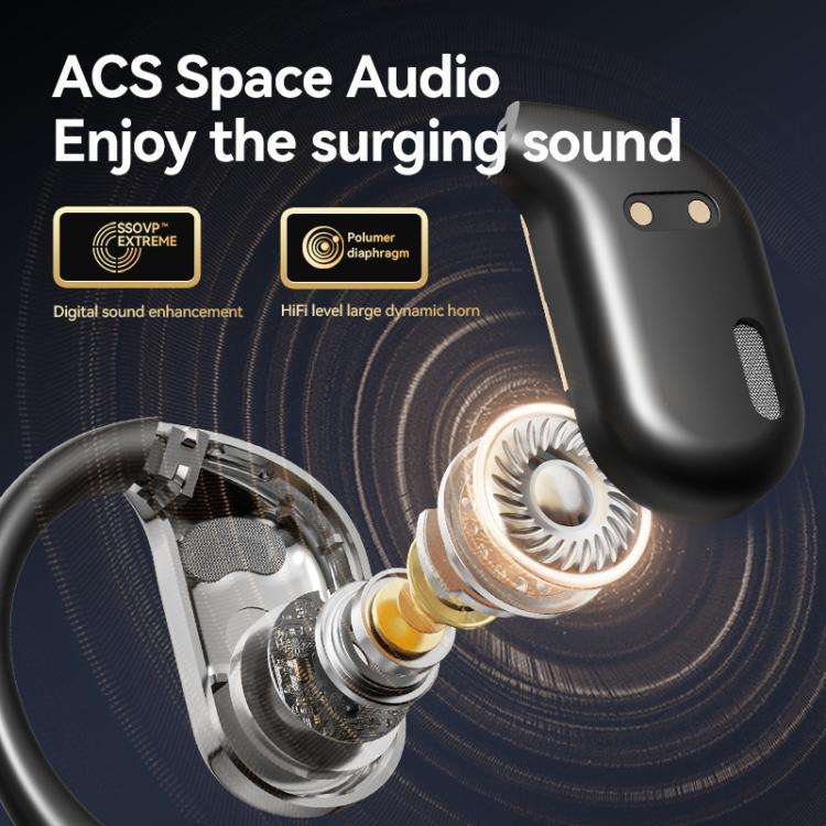 M75 On-Ear AI Intelligent Translation Language Conference Recording Wireless Digital Display Blue...