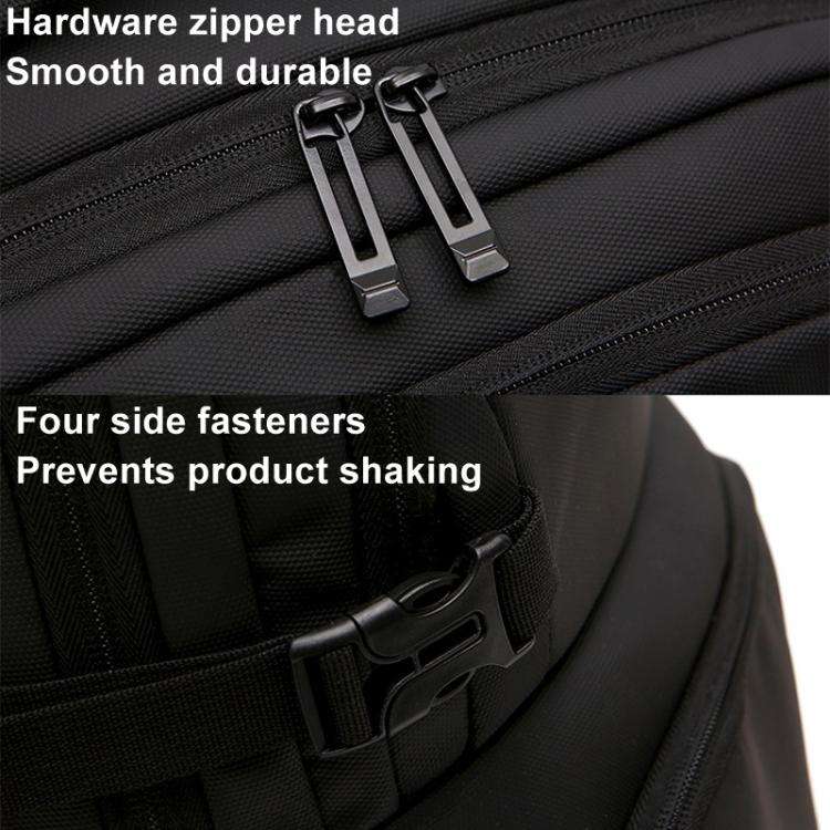 For DJI Air 3  BKANO A3-005 Large Capacity Shoulder Bag Organizer Backpack(Black)