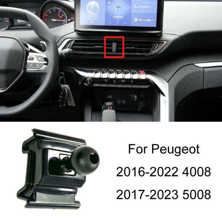 For Peugeot Left Driving Car-Mounted Special Mobile Phone Navigation Bracket Base, Model: 16-22 4...