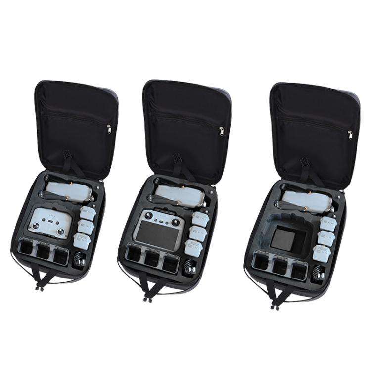 For DJI Air 3S BKANO A3-007 Organizer Backpack Hard-shell Shoulder Bag(Black)