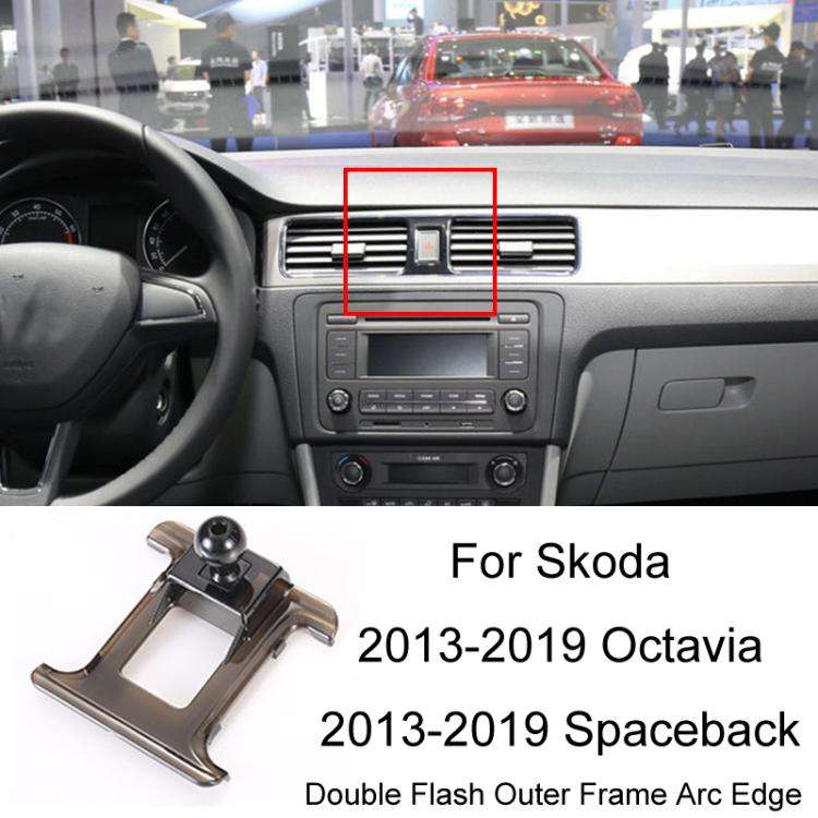 For Skoda Left Driving Car Special Mobile Phone Navigation Bracket Base, Model: 13-19 Octavia+Spa...