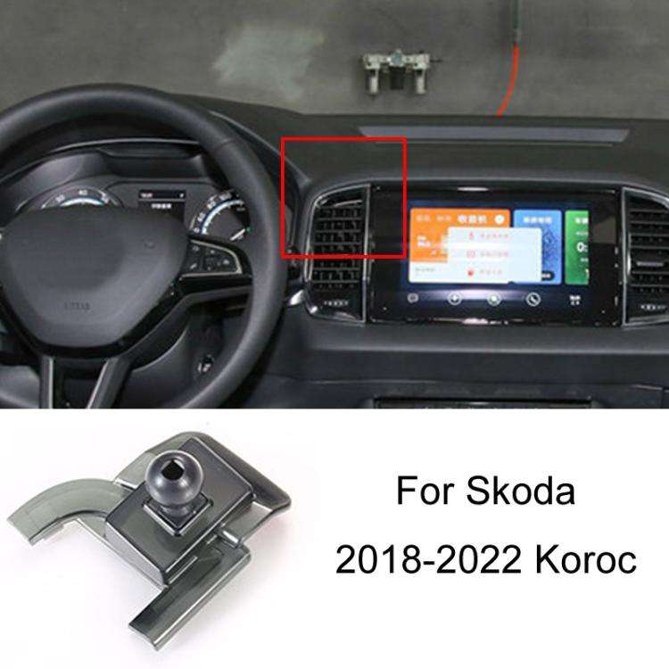 For Skoda Left Driving Car Special Mobile Phone Navigation Bracket Base, Model: 18-22 Koroc
