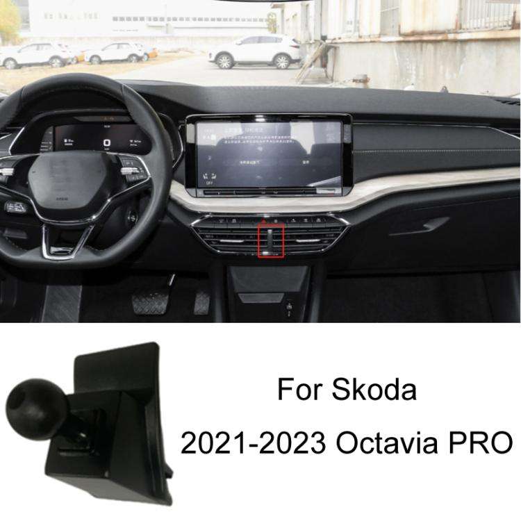 For Skoda Left Driving Car Special Mobile Phone Navigation Bracket Base, Model: 21-23 Octavia PRO
