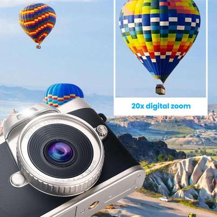 68MP Digital Camera Student CCD Travel Portable Retro Women Starter Flip Screen Card Camera(Black...