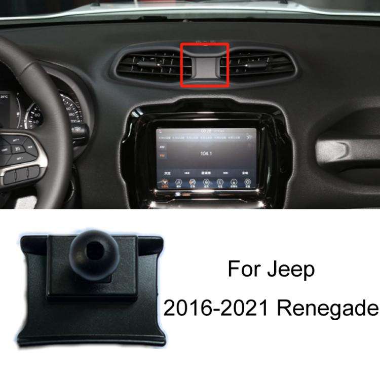 For Jeep Left Driving Car Special Mobile Phone Navigation Bracket Base, Model: 16-21 Renegade
