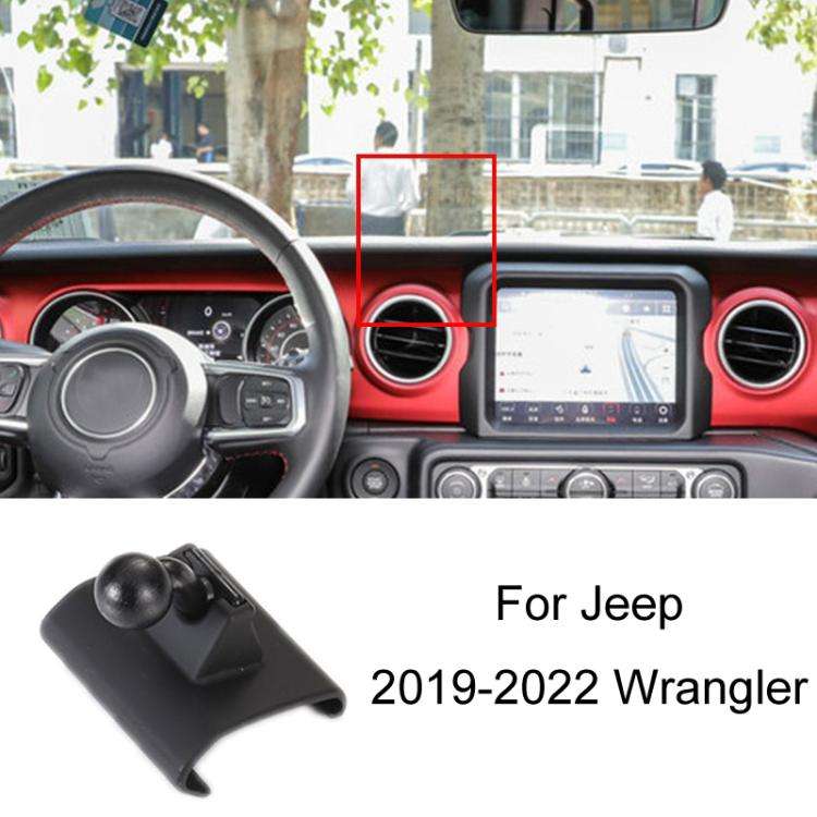 For Jeep Left Driving Car Special Mobile Phone Navigation Bracket Base, Model: 19-22 Wrangler