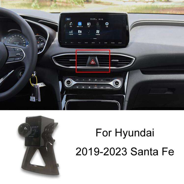 For Hyundai Left Driving Car Special Mobile Navigation Bracket Base, Model: 19-23 Santa Fe