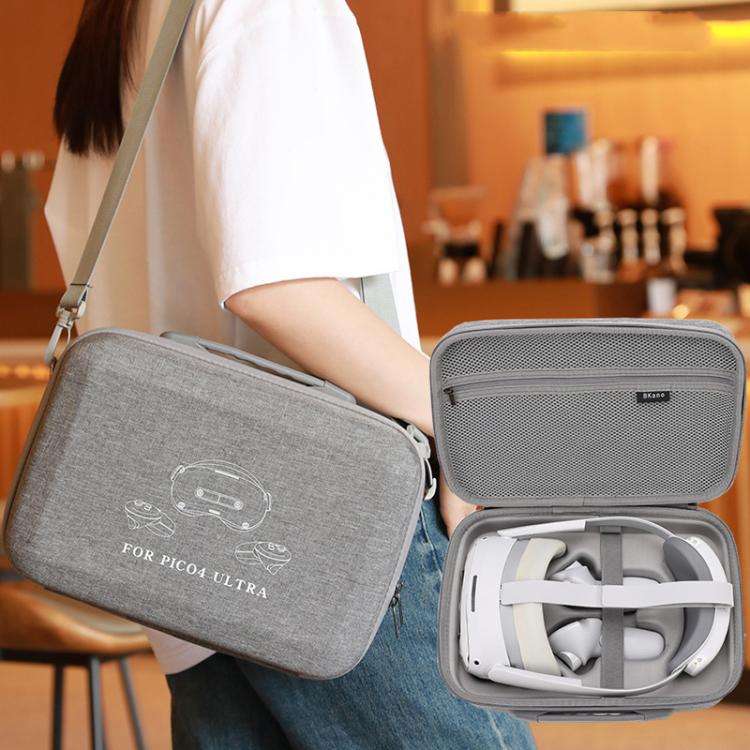 For PICO 4 Ultra BKANO P4U-001 VR Glasses Organizer Handheld Shoulder Bag(Gray)