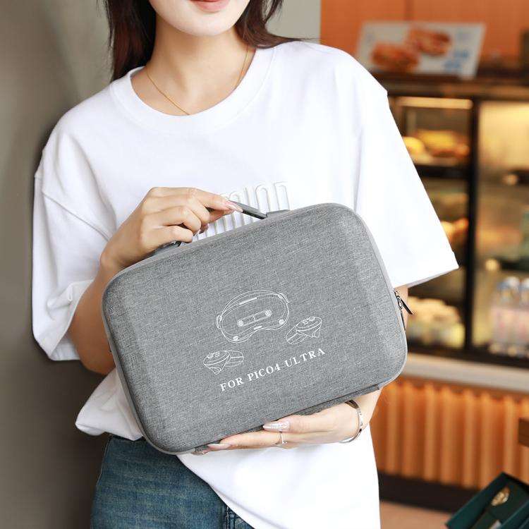 For PICO 4 Ultra BKANO P4U-001 VR Glasses Organizer Handheld Shoulder Bag(Gray)