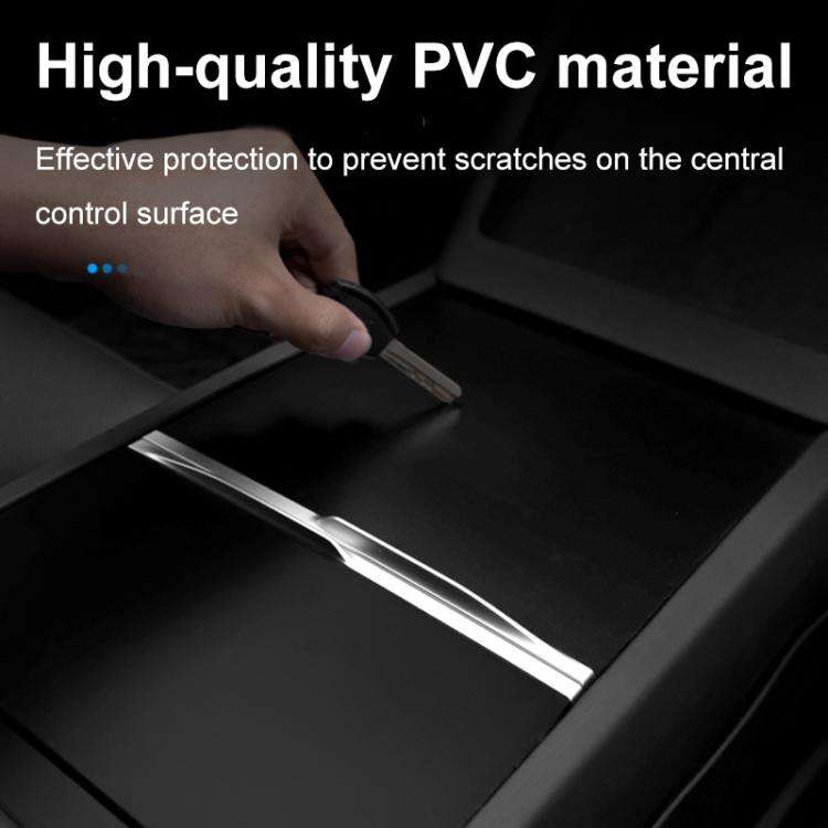 For Tesla Model 3 Renewed Center Console Panel Protection Sticker, Color: Matt Black