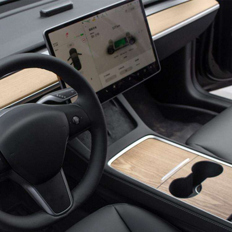 For Tesla Model 3 Renewed Center Console Panel Protection Sticker, Color: Matt Black