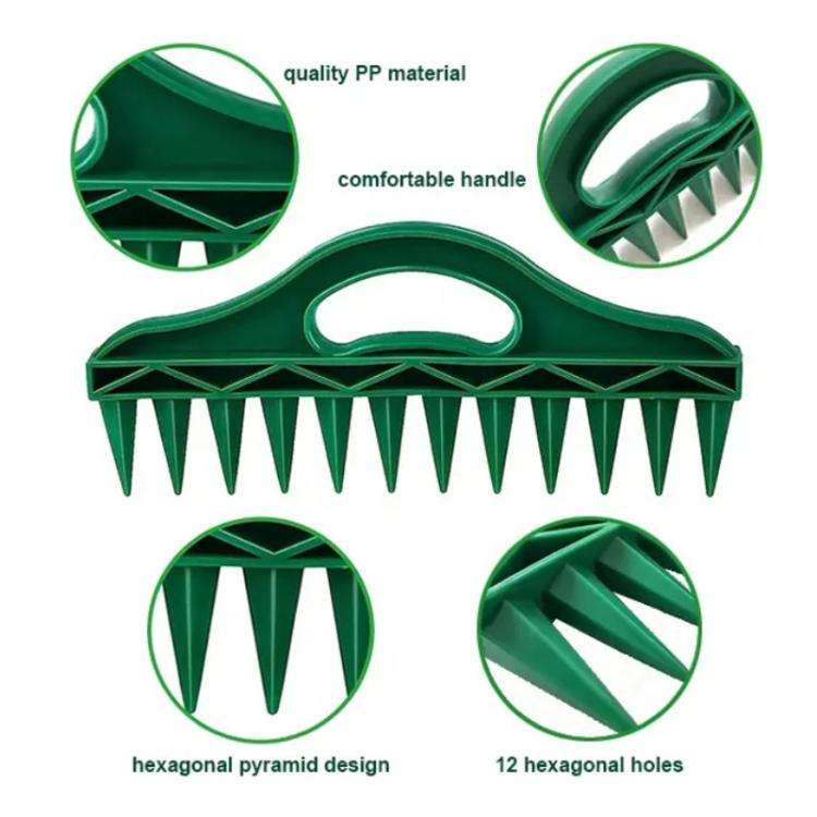 Seed Punch Soil Quick Punch Gardening Seed Spacing Tool Vegetable Plant Sowing Tool(Green)