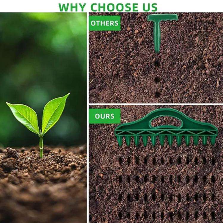 Seed Punch Soil Quick Punch Gardening Seed Spacing Tool Vegetable Plant Sowing Tool(Green)