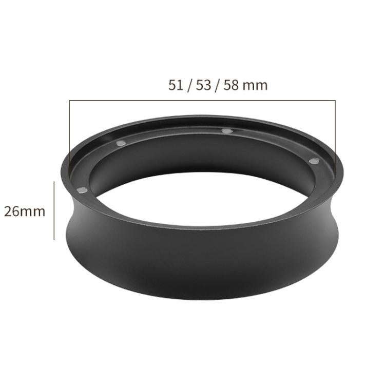 53mm Heightened Coffee Handle Powder Catch Magnetic Ring(Black)