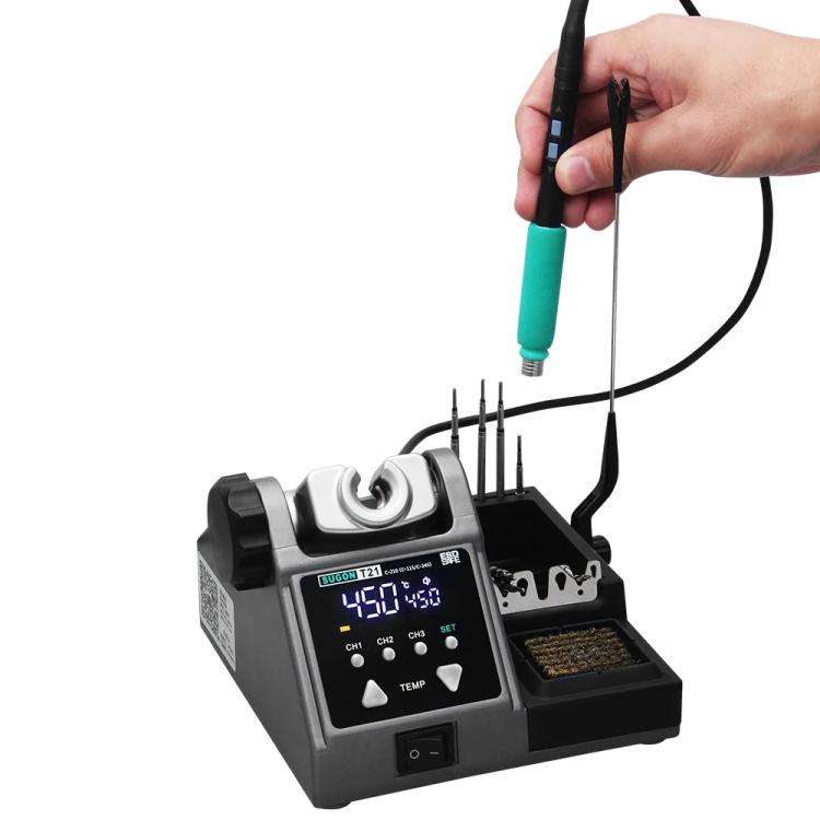 SUGON T21 Constant Temperature Soldering Station 120W High Power Soldering Iron With I/IS/K Tip N...