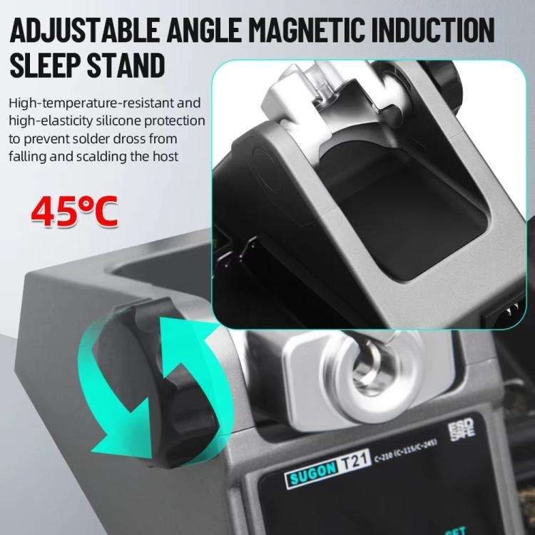 SUGON T21 Constant Temperature Soldering Station 120W High Power Soldering Iron With I/IS/K Tip N...
