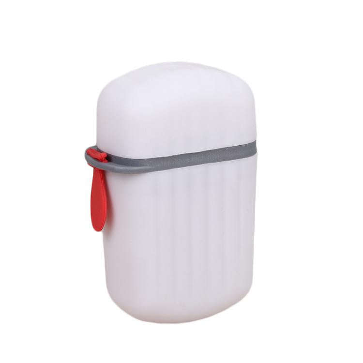 Portable Sealing Soap Box With Lid Double Drainable Travel Soap Case(White)
