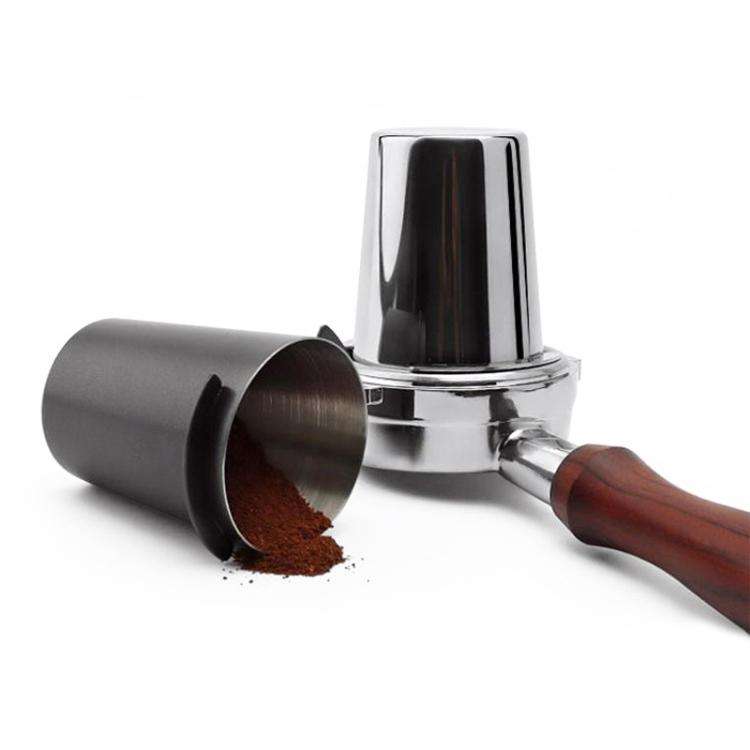 Thickened Coffee Catchers Espresso Machine Handle Catch Tool, Style: 51mm Stainless Steel Mirror