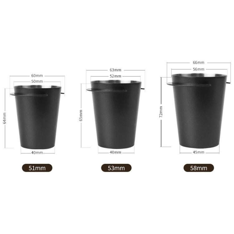 Thickened Coffee Catchers Espresso Machine Handle Catch Tool, Style: 51mm Stainless Steel Mirror