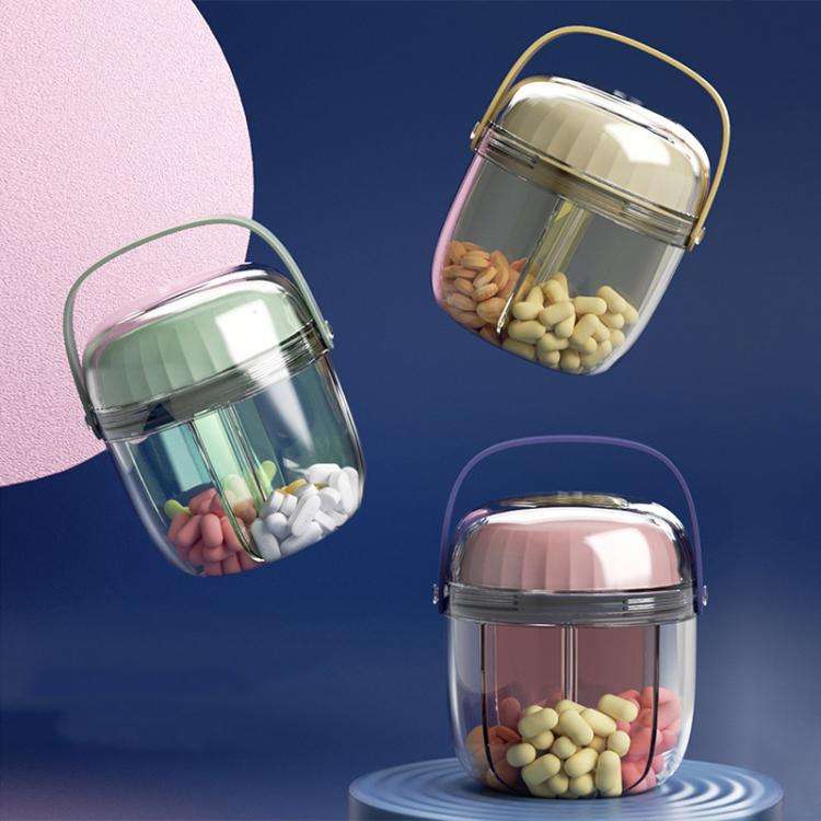Portable Pill Box Sealed Waterproof Pill Dispenser Drugs Medicine Organizer Dispenser Box, Color:...