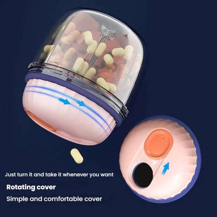 Portable Pill Box Sealed Waterproof Pill Dispenser Drugs Medicine Organizer Dispenser Box, Color:...