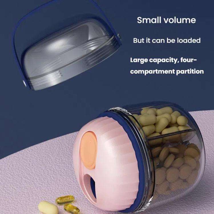 Portable Pill Box Sealed Waterproof Pill Dispenser Drugs Medicine Organizer Dispenser Box, Color:...