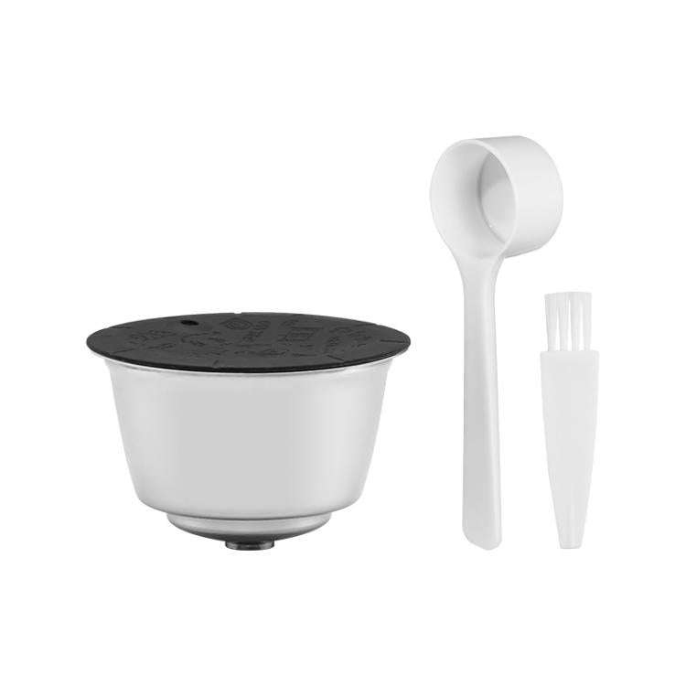For Dolce Gusto Coffee Maker Stainless Steel Reusable Coffee Capsule Shell, Style: Capsule+Brush ...