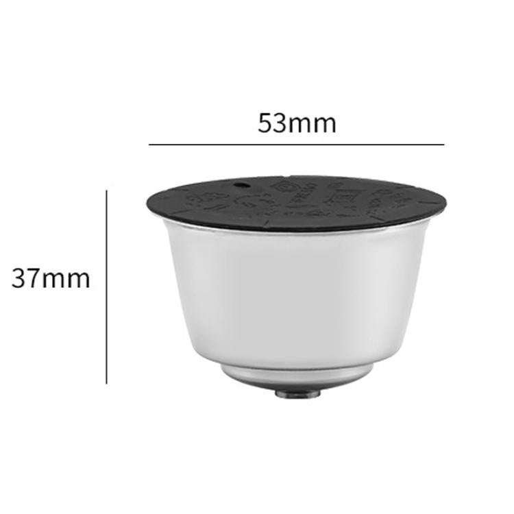 For Dolce Gusto Coffee Maker Stainless Steel Reusable Coffee Capsule Shell, Style: Capsule+Brush ...