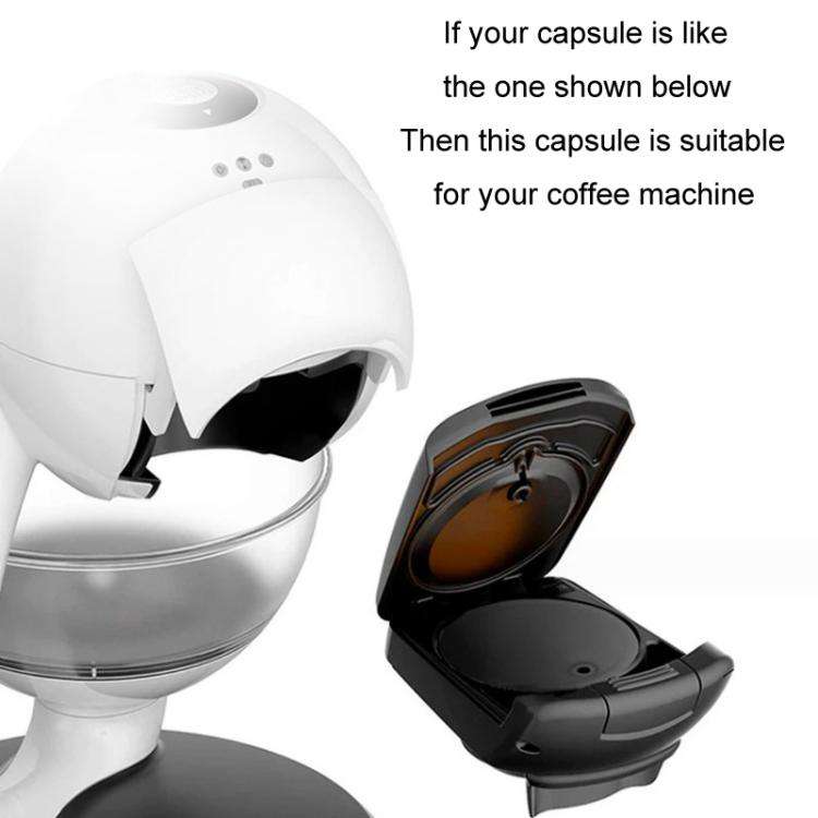 For Dolce Gusto Coffee Maker Stainless Steel Reusable Coffee Capsule Shell, Style: Capsule+Brush ...