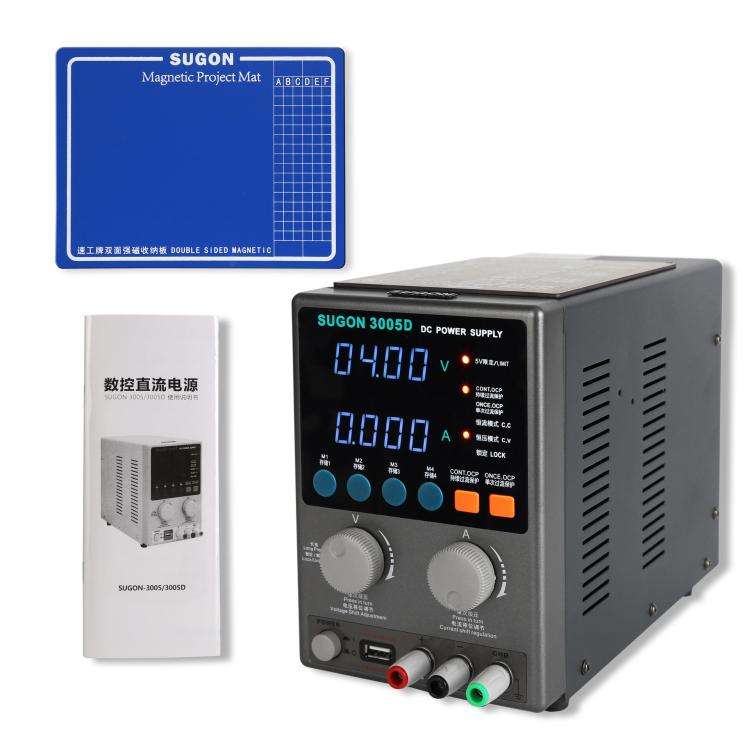 SUGON 3005D 4 Digital Display Power Supply Meter High Power Regulated Power Supply US Plug