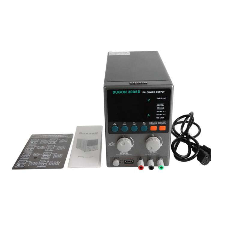 SUGON 3005D 4 Digital Display Power Supply Meter High Power Regulated Power Supply US Plug