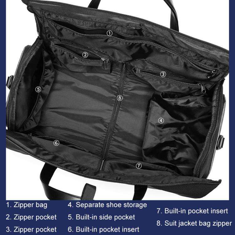 Ozuko 20 Inch Travel Business Foldable Waterproof Handbag(Black)