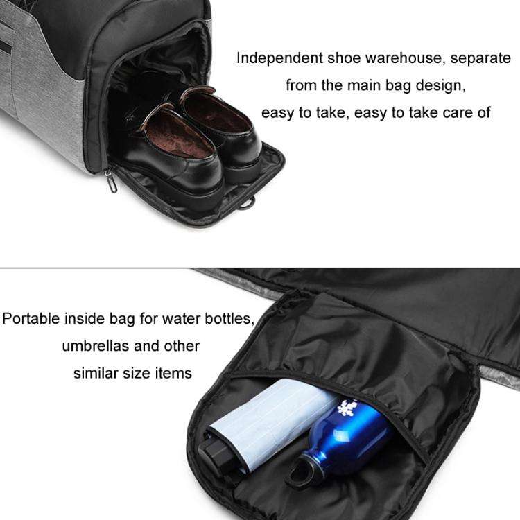Ozuko 20 Inch Travel Business Foldable Waterproof Handbag(Dark Gray)