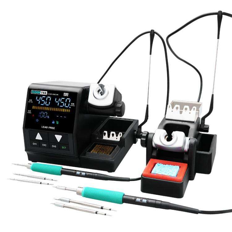 SUGON T60+TJ8+210/245 Handle+I/K/IS Tips x 6 Precision Soldering Station Soldering Iron Set Cell ...